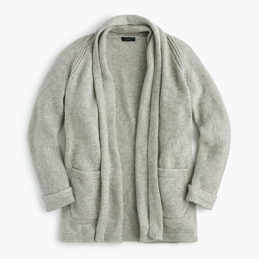 J. Crew Women's Long Open Cardigan Sweater Slouchy Oversized Lagenlook Cozy L‎